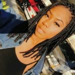 Shiny Shoulder Length Box Braids