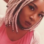 Short Baby Pink Box Braids