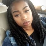 Short Box Braids With Double Buns