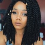 Short Chunky Box Braids With Beads