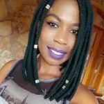 Short Green Box Braids