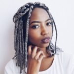 Short Grey Box Braids