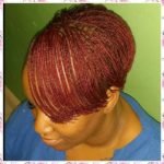 Short Red Micro Braids