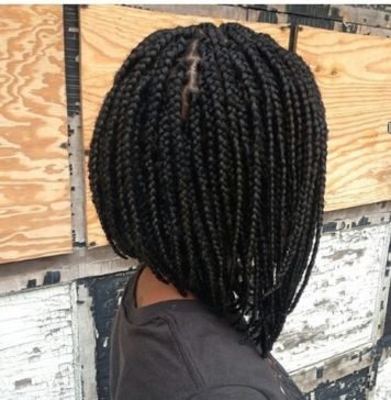 35 Short Box Braids Styles To Try This Season For A Hot New look Stacked Box Braids Bob