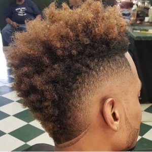 Tapered Frohawk With Soft Curls