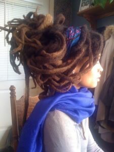 Long Freeform Locs Updo