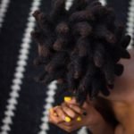 Short Afro Dreads With Brown Tips