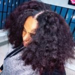 natural hair straightened