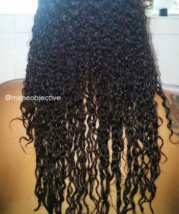 natural hair stretched