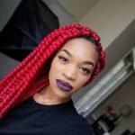 Bright Red Chunky Box Braids