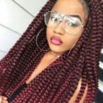 Dark Red Jumbo Box Braids