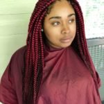 Large Red Box Braids