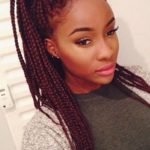 Red Box Braids Pigtails