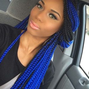 Black And Blue Box Braids
