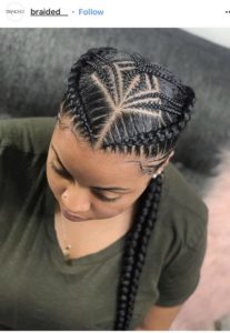 Feed In Braids With Intricate Design