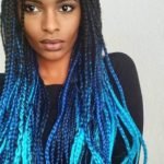 Multi-Colored Blue Box Braids