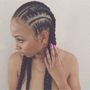Multi-Sized Straight Back Feed In Braids