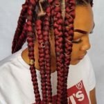 Red ZIgzag Jumbo Box Braids