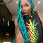 Teal Box Braids