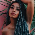 Thick Green Box Braids