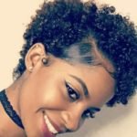 Curly TWA With Side Part