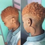 Reddish Blonde TWA With Shaved Sides