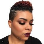 Tapered Red Ombre TWA
