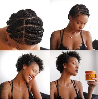 Flat Twist Out On Short Natural Hair | Black hair tribe