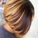 blonde layered sew in bob