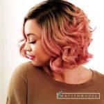 pink ombre sew in bob