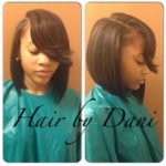 sew in bob with flipped bangs