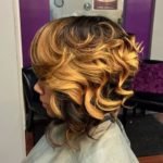 two toned curly bob