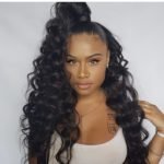 half wig top bun ponytail