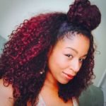 half wig top bun red