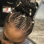 Embellished Fishbone Braids High Bun