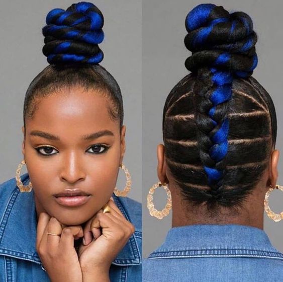 braided bun | Black hair tribe
