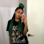 green ombre box braids