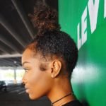messy curly bun