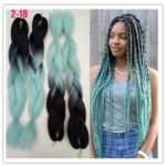 ombre boxbraids ligh blue