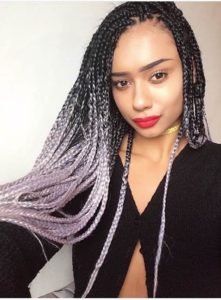 ombre box braids styles