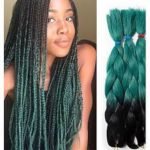 green ombre box braids