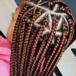 Brown Triangle Box Braids