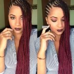 Dark Red Lemonade Braids Side Part