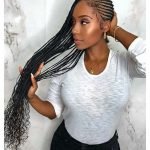 Lemonade Braids With Curly Ends