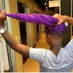 Purple Triangle Box Braids