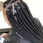 Sleek and Shiny Triangle Box Braids