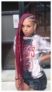 Thick Red Lemonade Braids