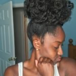 high bun on natural hair