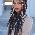 Beaded Tribal Braids With Bangs