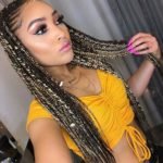 Blonde Streaked Tribal Braids